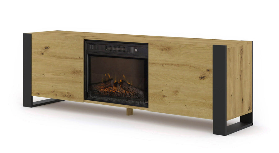 TV-Lowboard – MONDI – mit elektrischem Kamin und Wärmefunktion