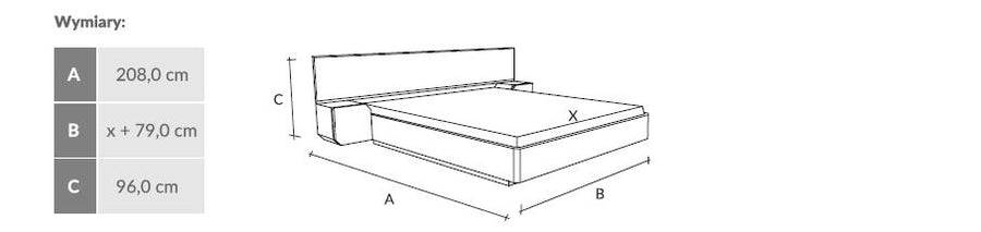 Bett – MUTOMBO I – Massivholzbett mit integriertem Stauraum