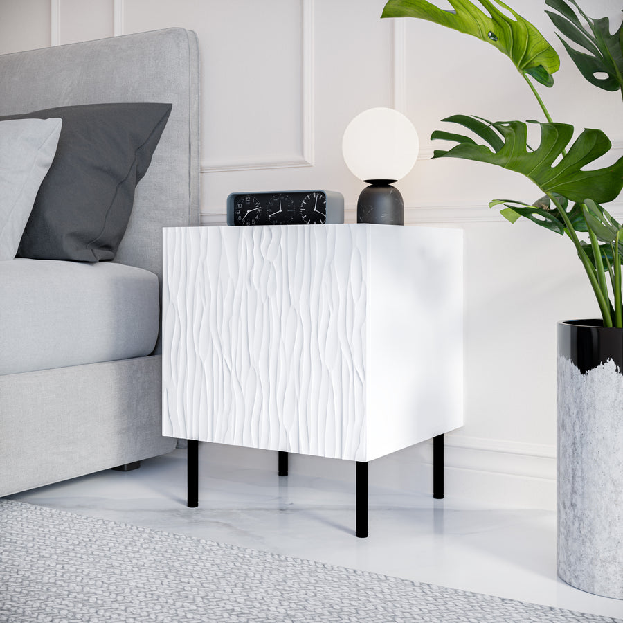 Nachttisch – JUNGLE – Moderne Nachtkommode mit Push-Click-System 44 cm