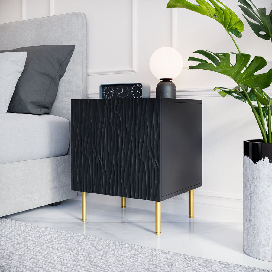 Nachttisch – JUNGLE – Moderne Nachtkommode mit Push-Click-System 44 cm