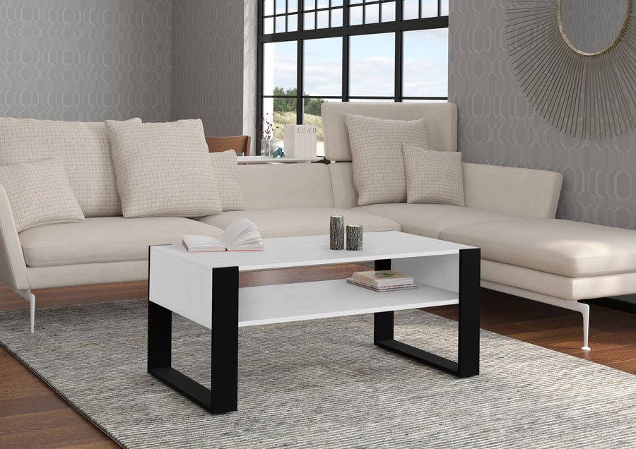 Couchtisch – NUKA F – Moderner Wohnzimmertisch mit Ablage