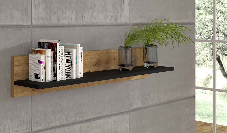 Wandregal – NUKA – modernes Hängeregal Artisan Eiche