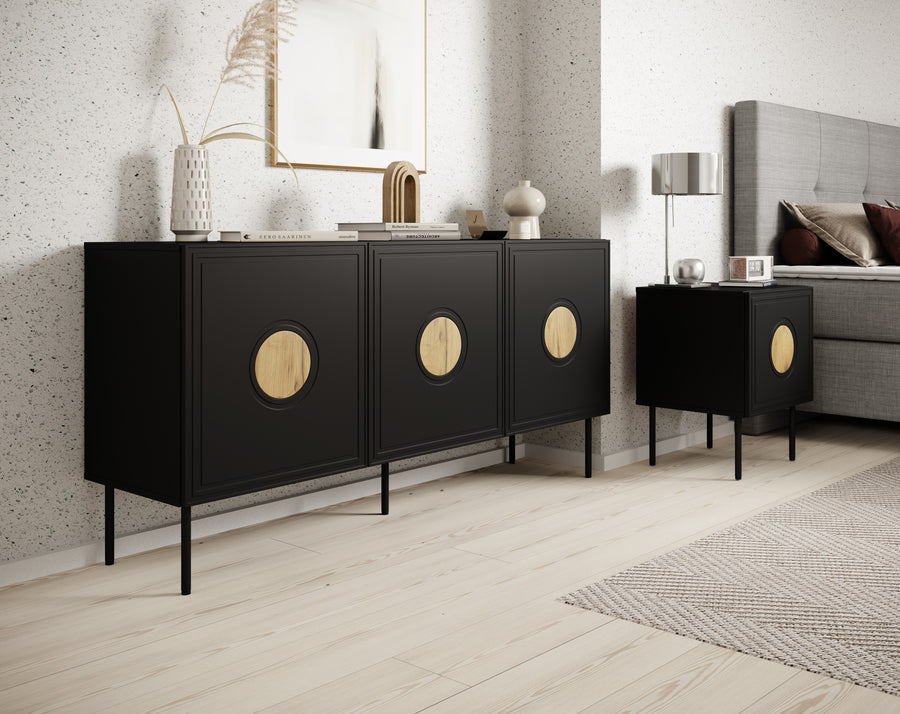 Nachttisch – PALAZZO – 45 cm, modernes 2er-Set mit Push-Click System