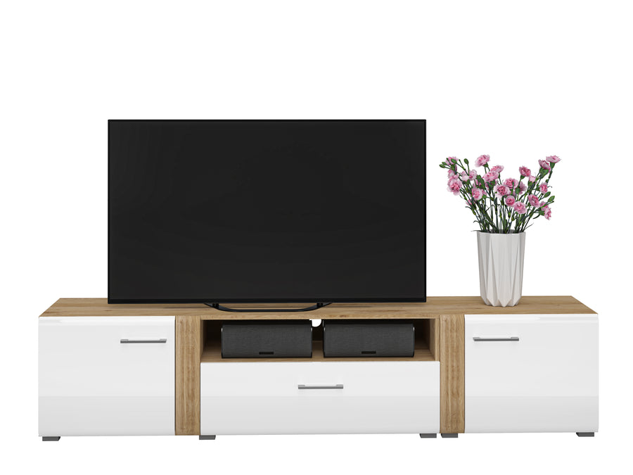 Wohnzimmer Set 6-teilig – ADAGIO – Modernes Wohnmöbel-Set mit stilvoller Rillenoptik