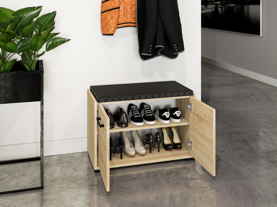 Schuhschrank – CARO 02 – Praktische Aufbewahrungslösung mit Holzoptik