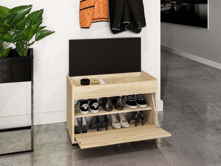 Schuhschrank – CARO – Funktionale Schuhaufbewahrung mit Holzoptik