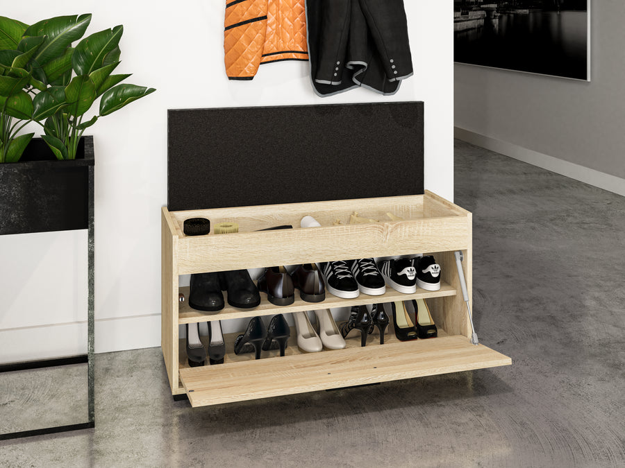 Schuhschrank – CARO – Funktionale Schuhaufbewahrung mit Holzoptik