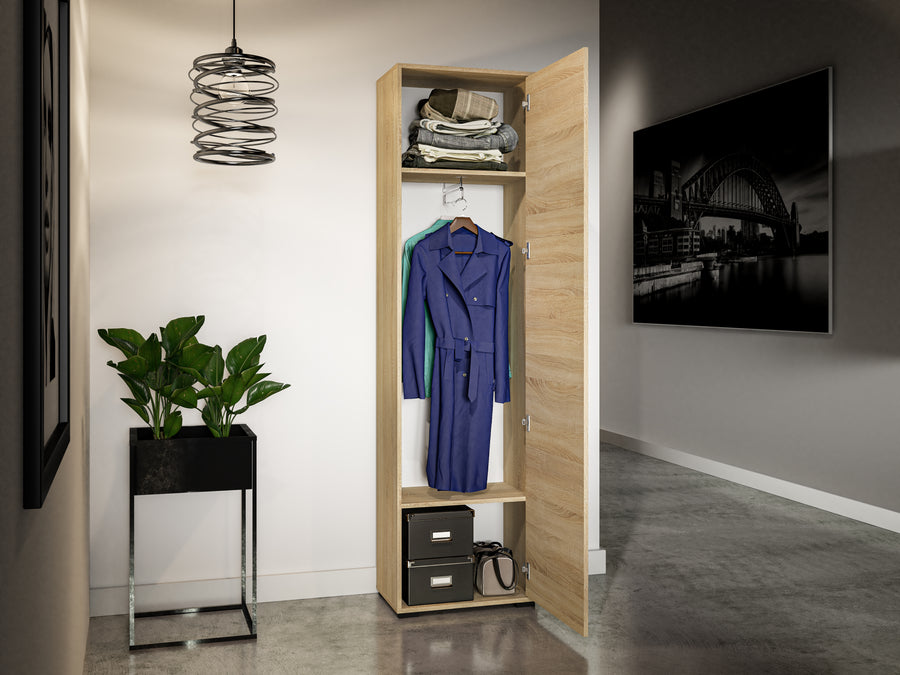 Kleiderschrank – CARO – Moderner Kleiderschrank mit Holzoptik
