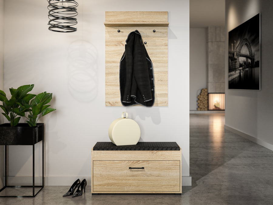 Garderobenpaneel – CARO – Modernes Paneel mit Holzoptik