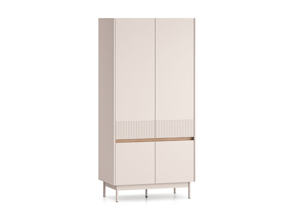 Kleiderschrank – DUNEA 01 – Viertüriger Garderobenschrank mit Holzoptik