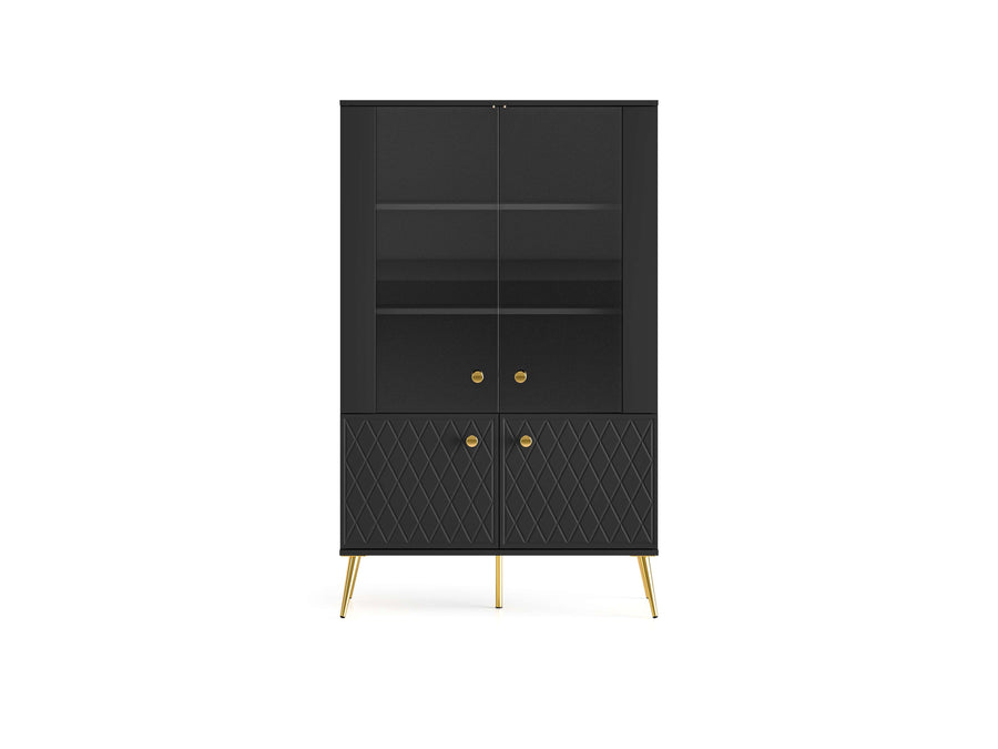Vitrine – ELJOT 04 – Moderne Standvitrine mit Stauraum