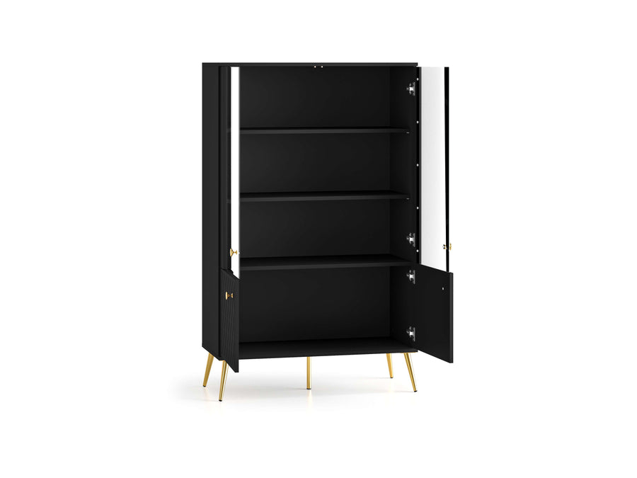 Vitrine – ELJOT 04 – Moderne Standvitrine mit Stauraum