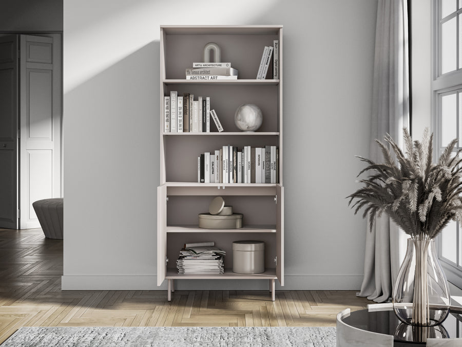 Bücherregal – ORVELLA 02 – Modernes Design mit Push-to-Open und offenem Stauraum