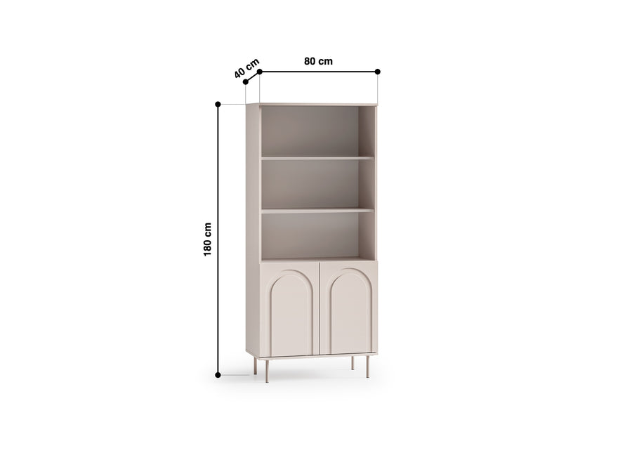 Bücherregal – ORVELLA 02 – Modernes Design mit Push-to-Open und offenem Stauraum