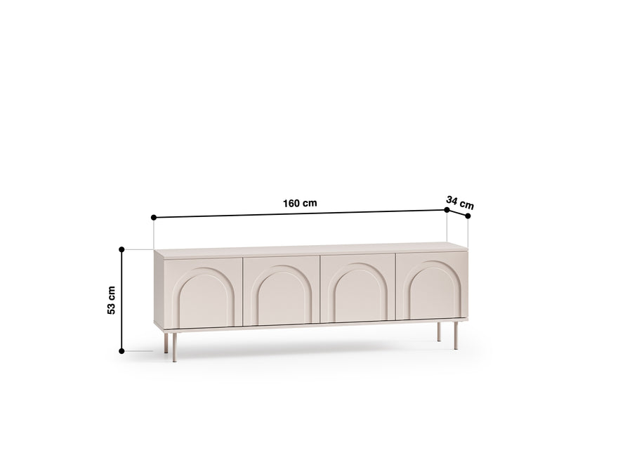 TV Lowboard – ORVELLA 04 – Elegantes Design mit Push-to-Open und großzügigem Stauraum