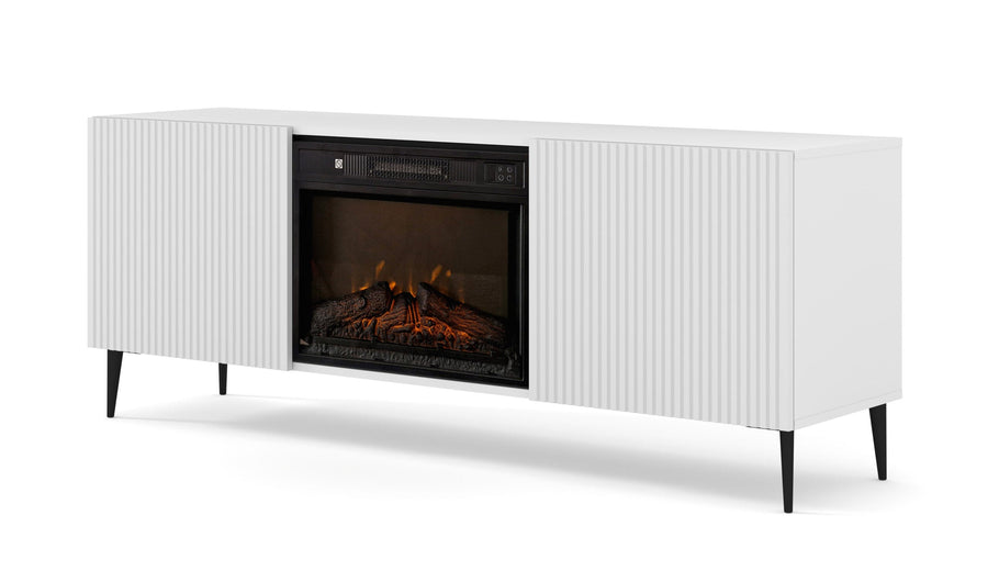 TV-Schrank – RAVENNA FBP – 170 cm Lowboard mit integriertem Elektrokamin und Push-to-Open System