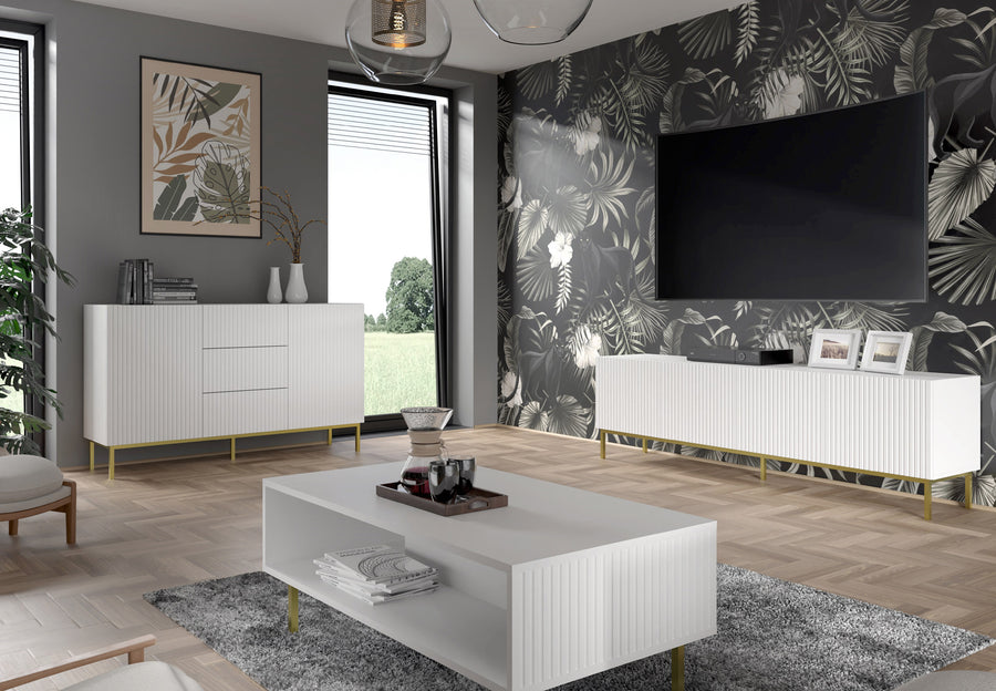 Couchtisch – RAVENNA B – moderner Wohnzimmertisch mit Ablage