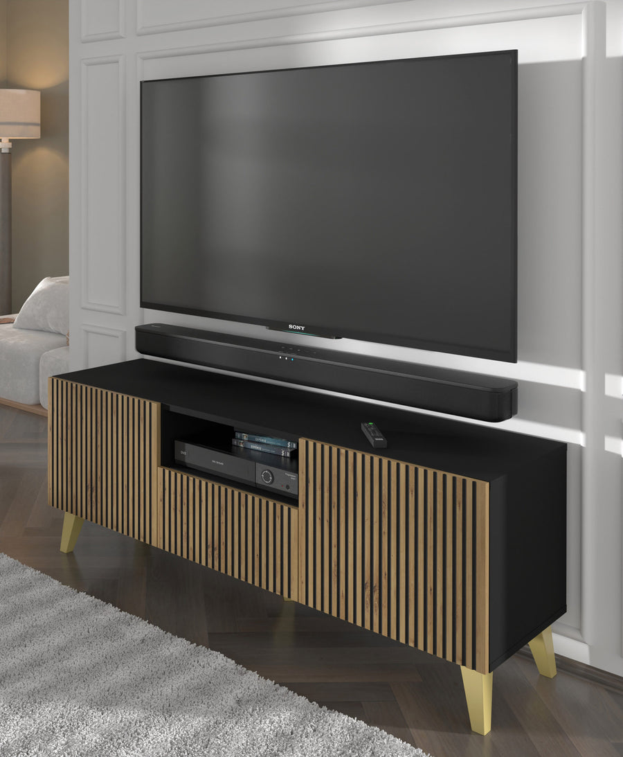 TV-Lowboard – RAVENNA P – 150 cm TV-Möbel mit Schublade und Regalfach