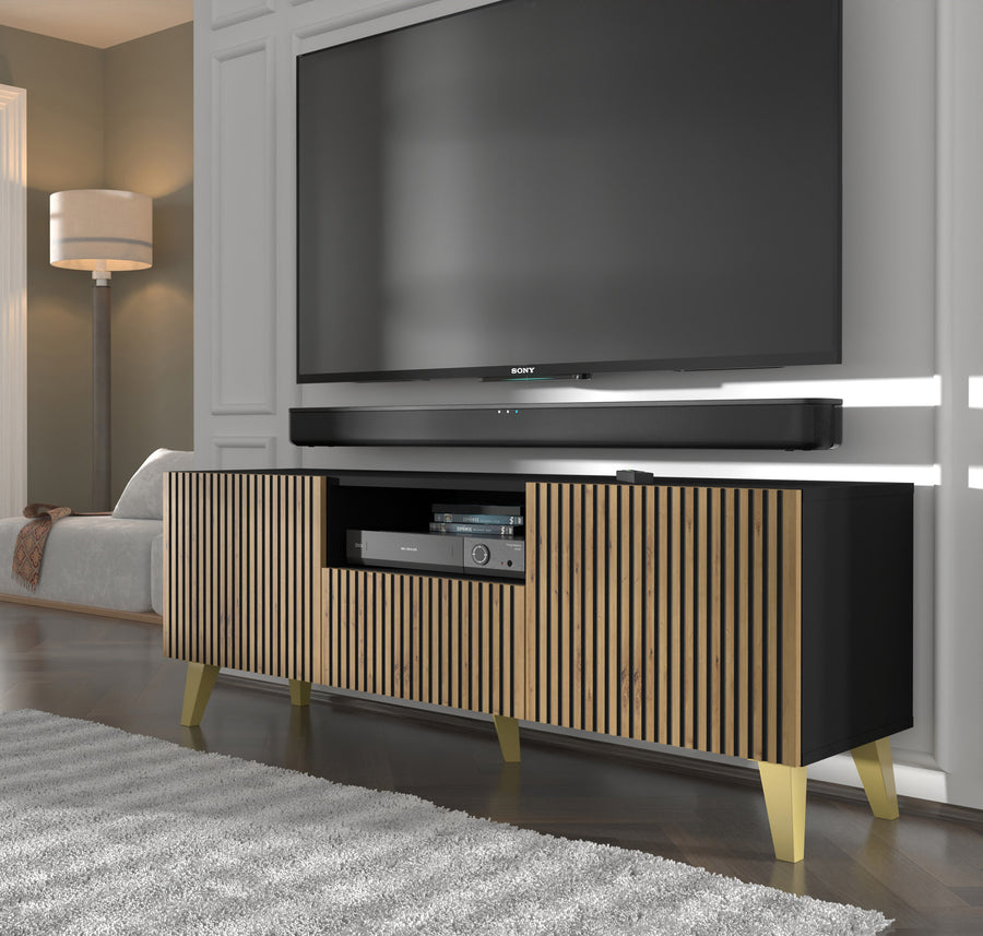 TV-Lowboard – RAVENNA P – 150 cm TV-Möbel mit Schublade und Regalfach