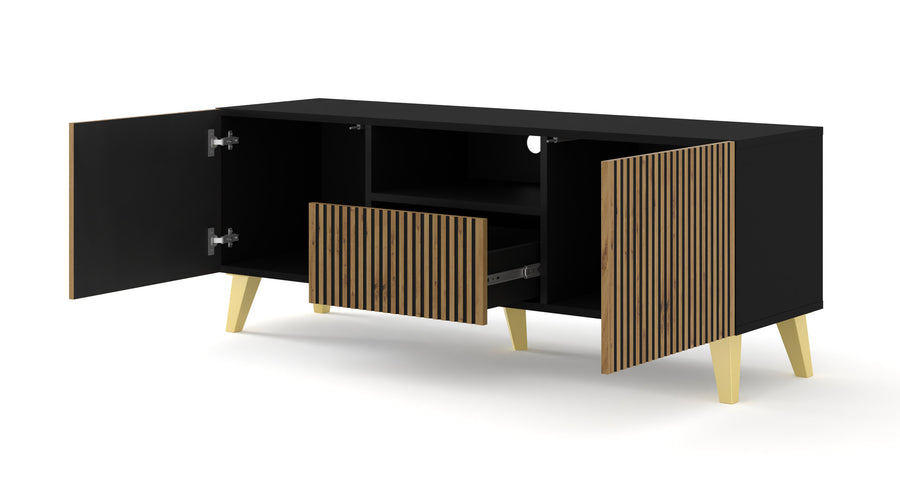 TV-Lowboard – RAVENNA P – 150 cm TV-Möbel mit Schublade und Regalfach