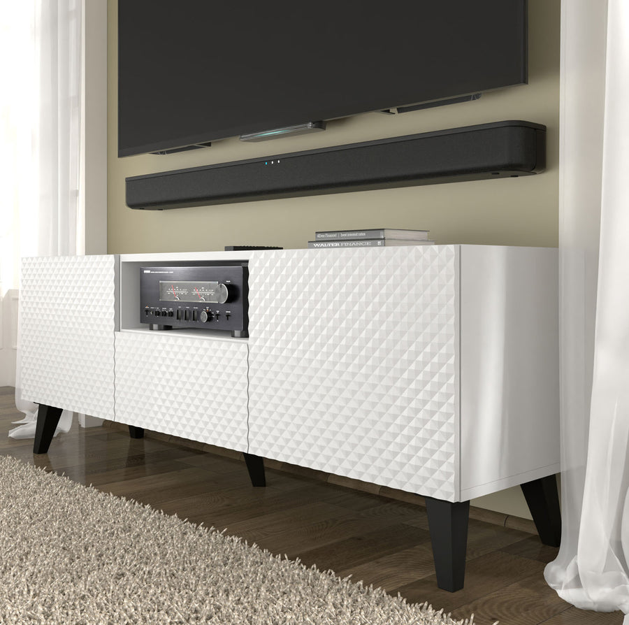TV-Lowboard – RAVENNA P – 150 cm Modernes TV-Möbel mit Diamantfronten