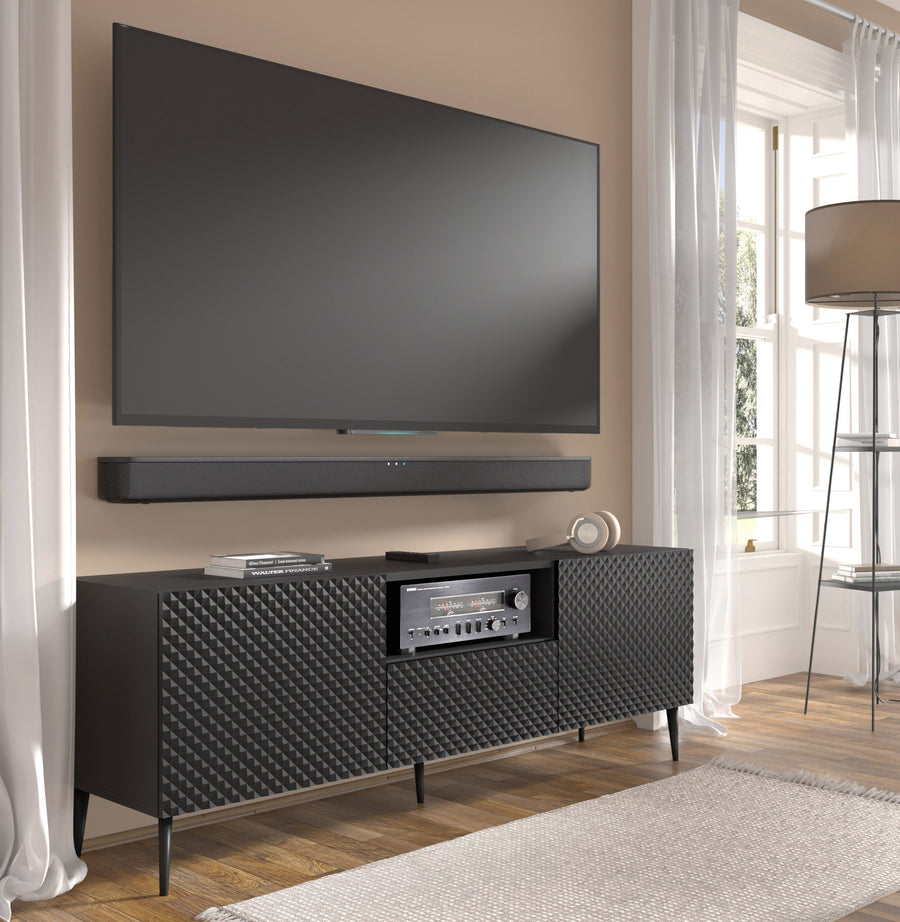 TV-Lowboard – RAVENNA P – 150 cm Modernes TV-Möbel mit Diamantfronten