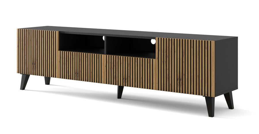 TV-Lowboard – RAVENNA F – 200 cm mit Schubladen und offenen Fächern