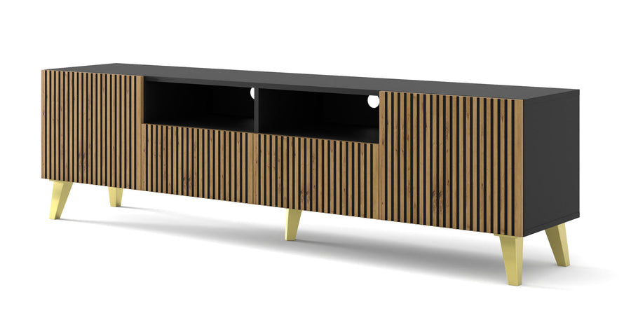 TV-Lowboard – RAVENNA F – 200 cm mit Schubladen und offenen Fächern