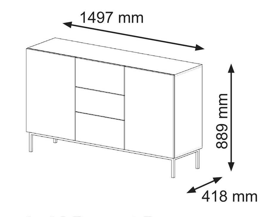 Kommode – RAVENNA B – modernes Sideboard mit Stauraum