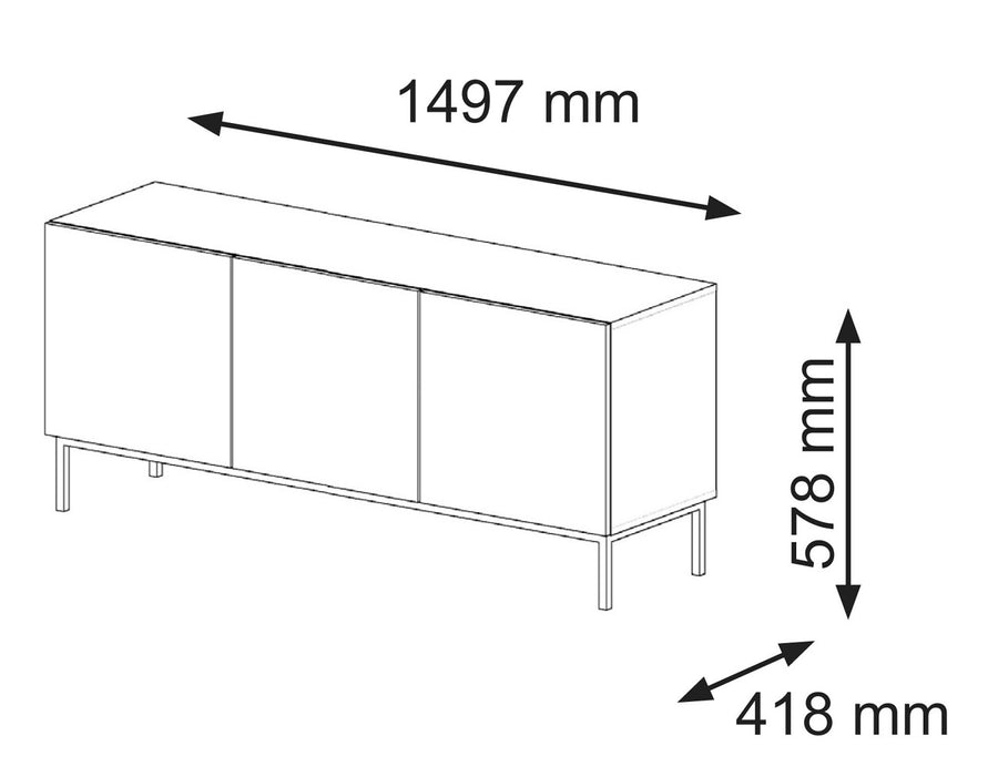 TV-Lowboard – RAVENNA B – modernes Design mit Stauraum