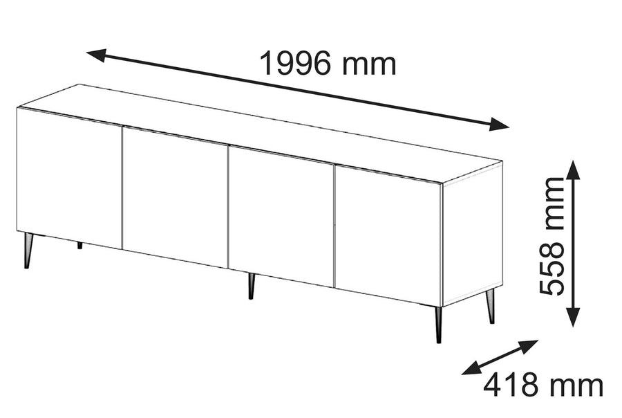 TV-Lowboard – RAVENNA B – modernes Design mit Stauraum
