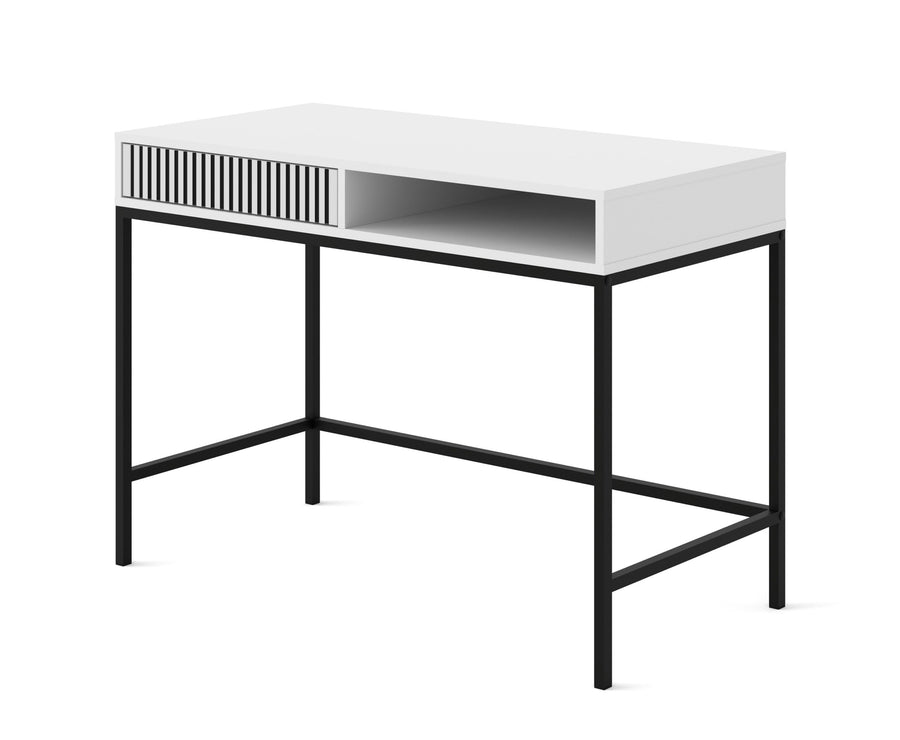 Schminktisch – RAVENNA F – 112 cm Moderner Konsolentisch mit gefräster MDF-Front