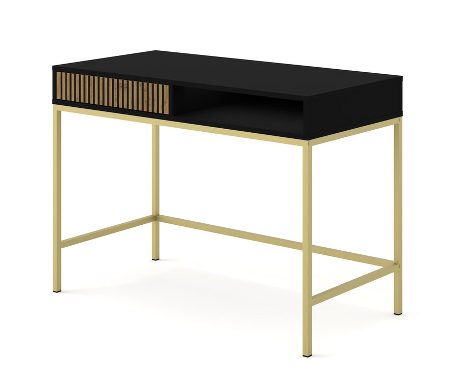 Schminktisch – RAVENNA F – 112 cm Moderner Konsolentisch mit gefräster MDF-Front