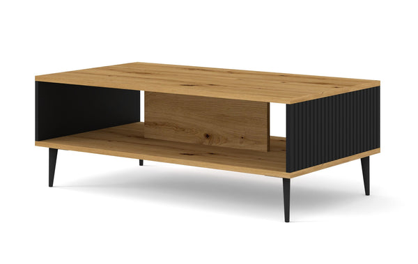 RAVENNA PB Couchtisch – 90 cm – Moderner Wohnzimmertisch mit Ablagefach