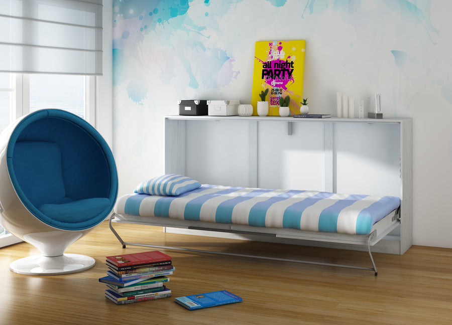 Klappbett – ROGER – Horizontales Wandbett 90×200 cm für platzsparende Raumnutzung