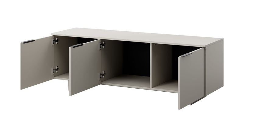TV-Lowboard – CALMA – 150 cm, mit Drehtüren und Stauraum