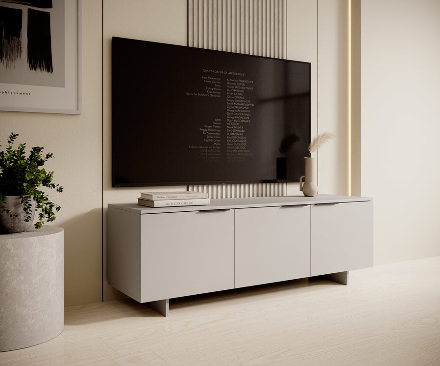 TV-Lowboard – CALMA – 150 cm, mit Drehtüren und Stauraum
