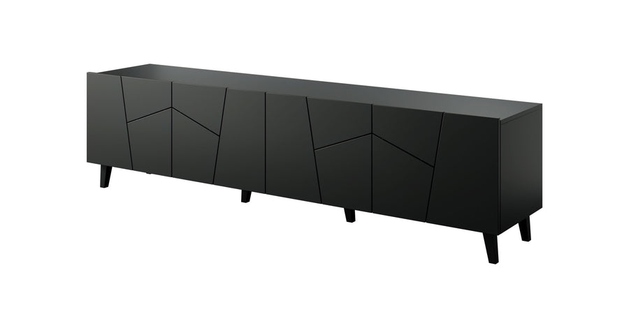 TV-Lowboard – VITRAIL – 200 cm, moderner TV-Stand mit Mosaik-Front