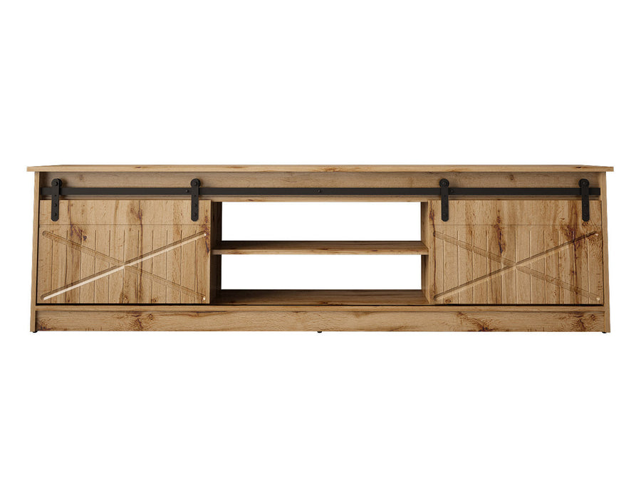 TV-Lowboard – GRANERO I – Modernes TV-Möbel mit Fräsfronten 200 cm