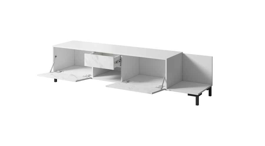TV-Lowboard – MARMO – Modernes Lowboard in Marmoroptik 195 cm