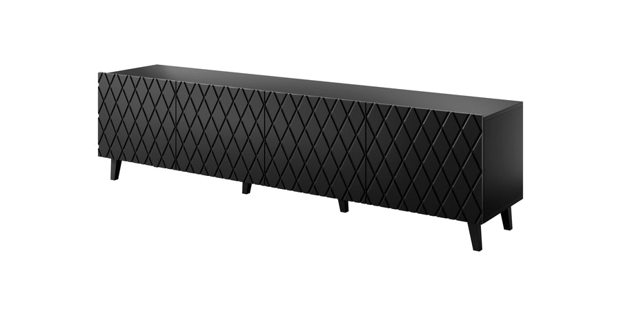 TV-Lowboard – LOCO – 200 cm, modernes Design mit 4 Türen