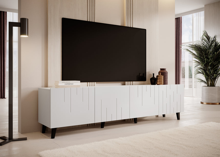 TV-Lowboard – MOBY – 200 cm, moderner Fernsehschrank mit Stauraum