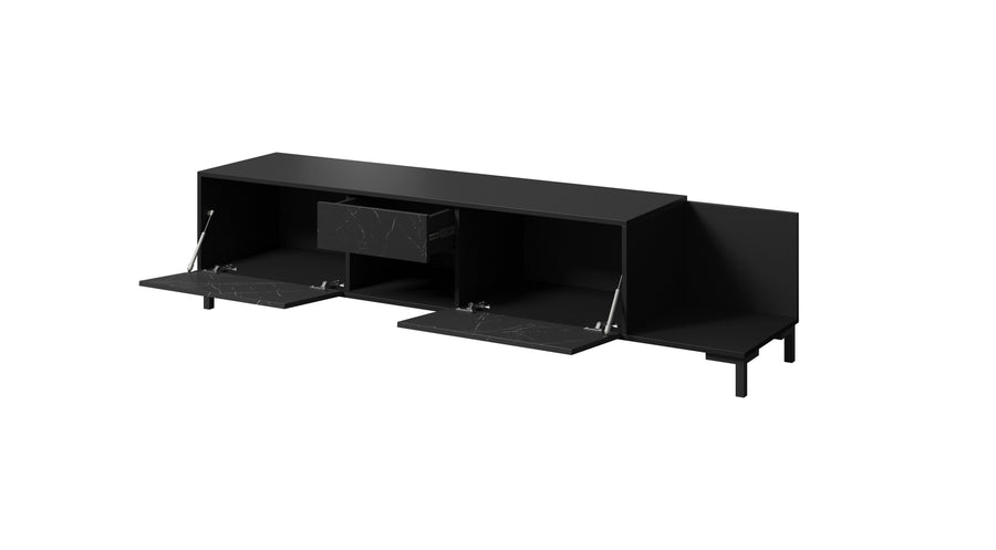 TV-Lowboard – MARMO – Modernes Lowboard in Marmoroptik 195 cm