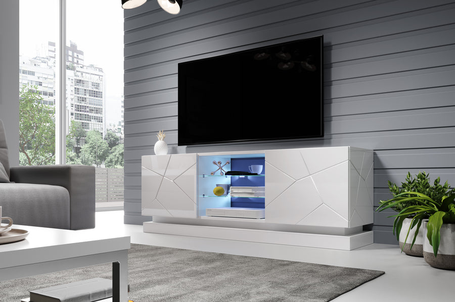 TV-Lowboard – QIU – Modernes Lowboard mit Hochglanzfront