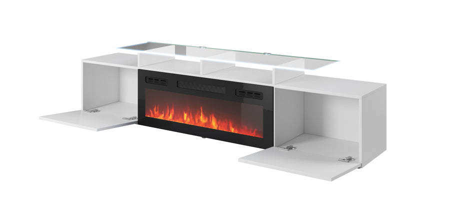 TV-Lowboard – ROVA EF – Fernsehschrank mit Kamin
