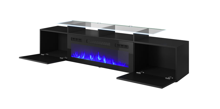 TV-Lowboard – ROVA EF – Fernsehschrank mit Kamin