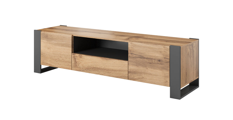 TV-Lowboard – WOOD – Modernes Lowboard mit Metallkufen 180 cm