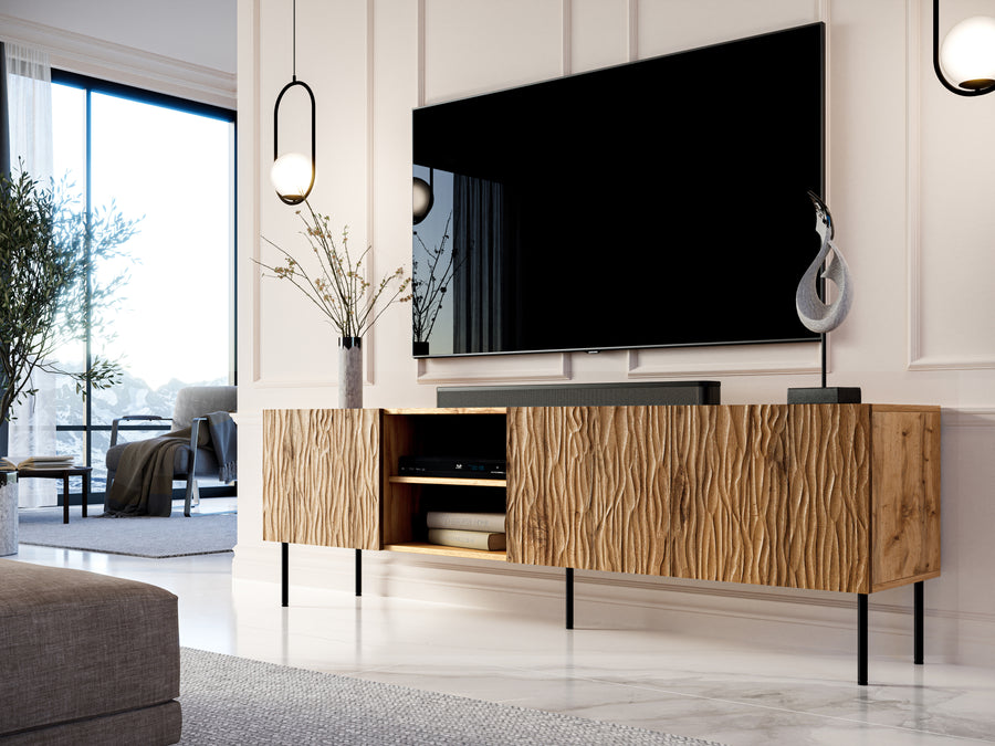 TV-Lowboard – JUNGLE – Modernes Lowboard mit Push-Click-System 190 cm