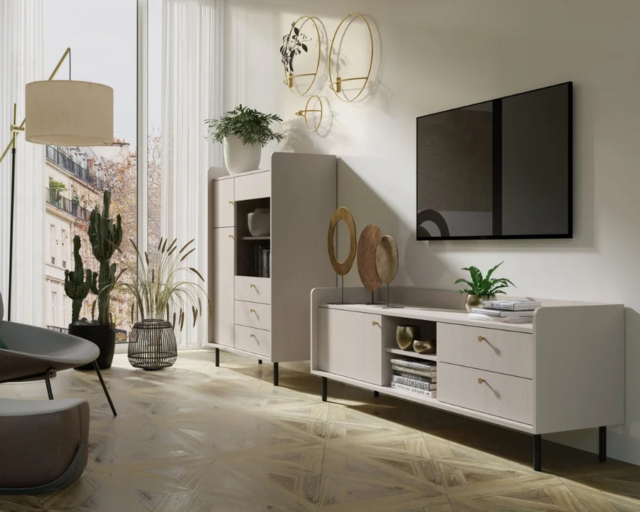 TV-Lowboard – GRANDE – 170–210 cm, moderne Ästhetik mit Funktion