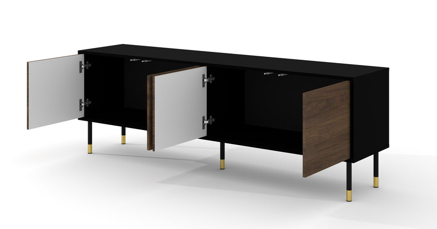 TV-Lowboard – SHERWOOD – Moderner Fernsehschrank mit Holzoptik, 180 cm